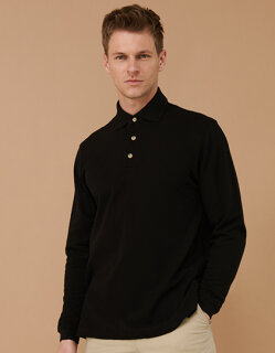 Long Sleeved Cotton Piqu&eacute; Polo Shirt, Henbury H105 // W105
