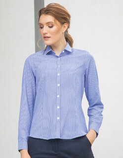 Ladies` Gingham Cofrex/Pufy Wicking Long Sleeved Shirt, Henbury H581 // W581