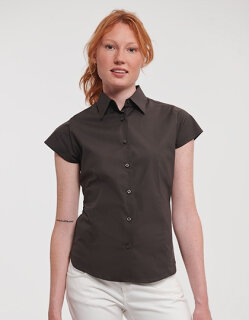 Ladies&acute; Short Sleeve Fitted Stretch Shirt, Russell Collection R-947F-0 // Z947F