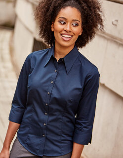 Ladies` 3/4 Sleeve Fitted Tencel&reg; Shirt, Russell Collection R-954F-0 // Z954F
